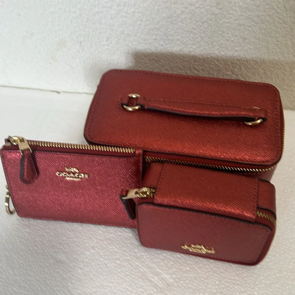 Coach Metallic Vanity 3 piece set - Picture 2 of 14